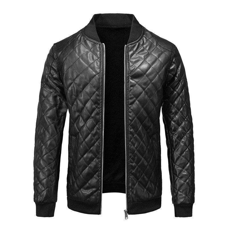 Men's Diamond Quilted Bomber Jacket | Men's Winter Jacket 2