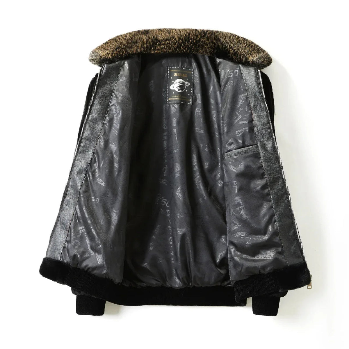 Men's Faux-Fur Winter Jacket | Casual Zip-Up Coat 2