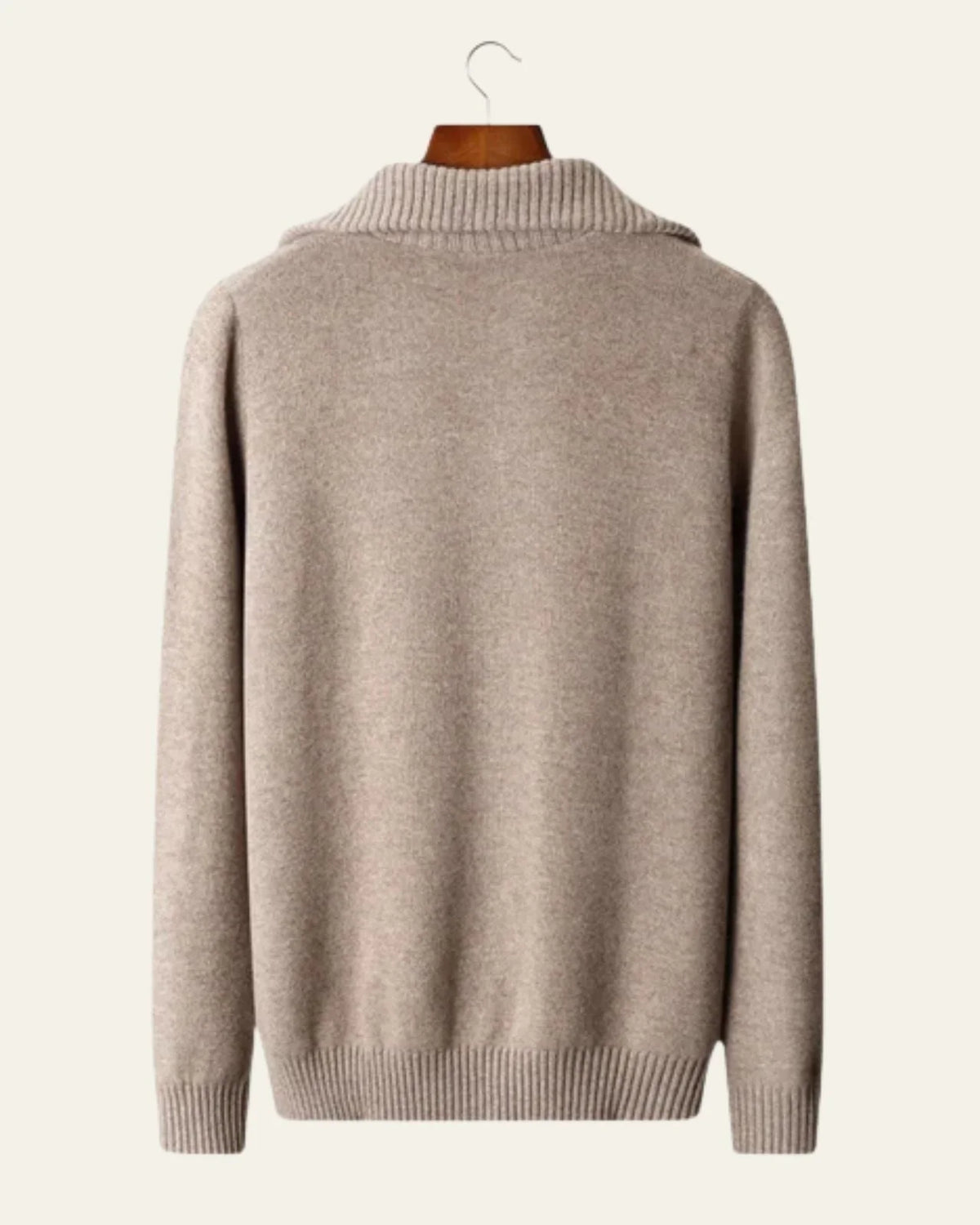 Men's Quarter Zip Cable Knit Sweater | High Collar Fashion Sweater 4