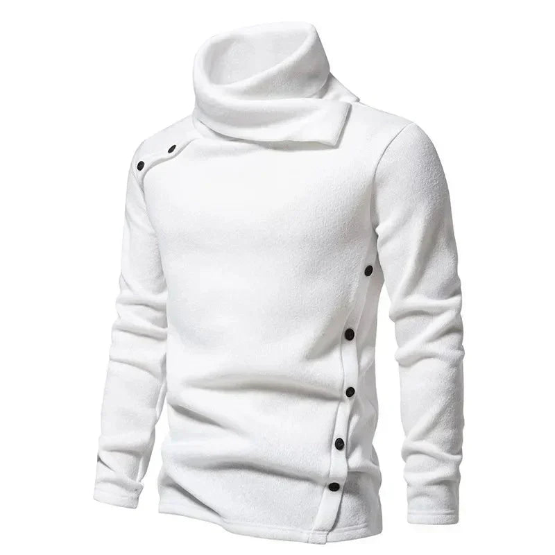 Men's Winter Funnel-Neck Sweater Long-Sleeve Pullover 3