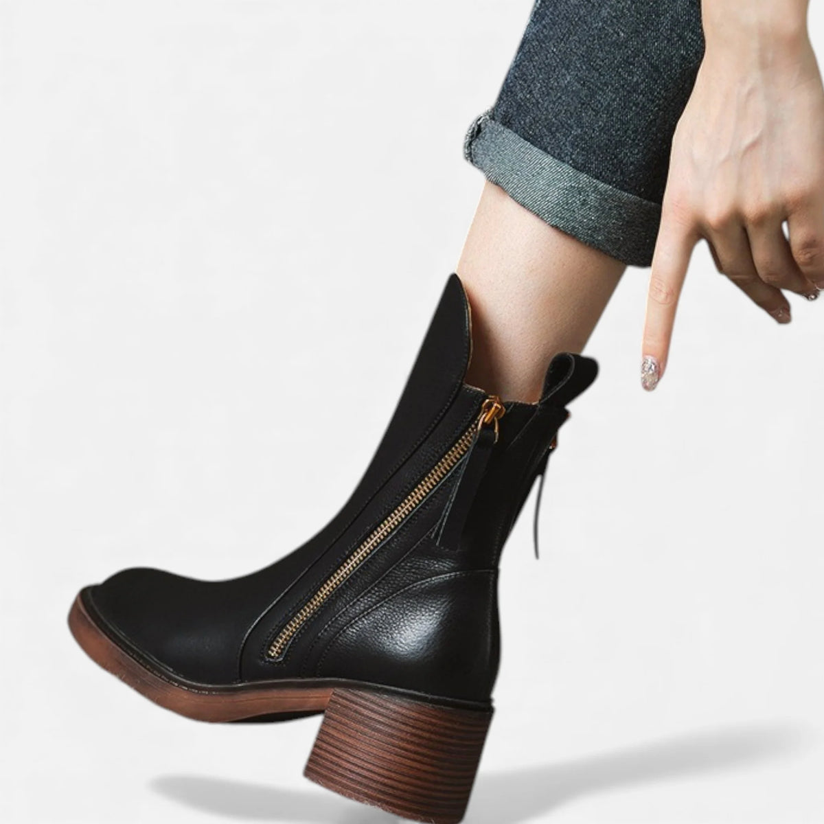 Women’s Brown Leather Ankle Boots 9