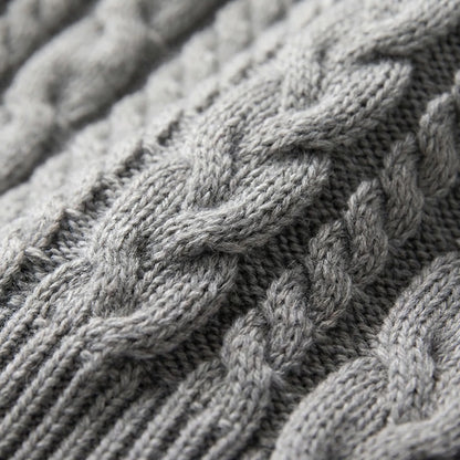 Cable-Knit Ring Scarf Unisex Neck and Face Warmer 3