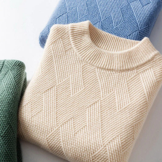 Cashmere Blend Sweater | Soft Ribbed Knit Pullover 0
