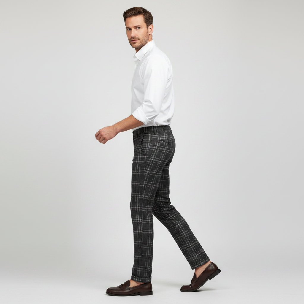 Checked Chinos | Men's Trousers for Casual Style 2