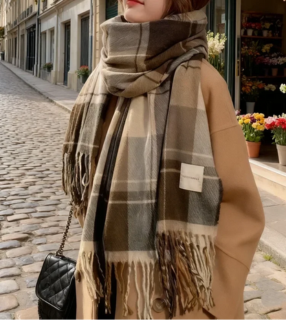 Checked Pattern Winter Scarf | Unisex Thick Warm Scarf 2