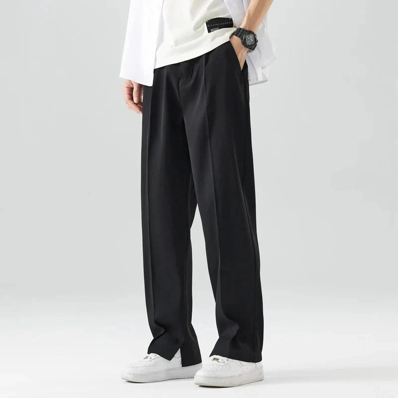 Chill Mode Wide-Leg Pants Mid-Rise Polyester Blend 1