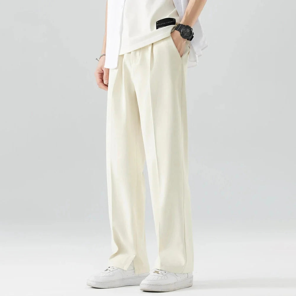 Chill Mode Wide-Leg Pants Mid-Rise Polyester Blend 2