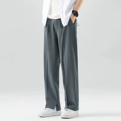 Chill Mode Wide-Leg Pants Mid-Rise Polyester Blend 3