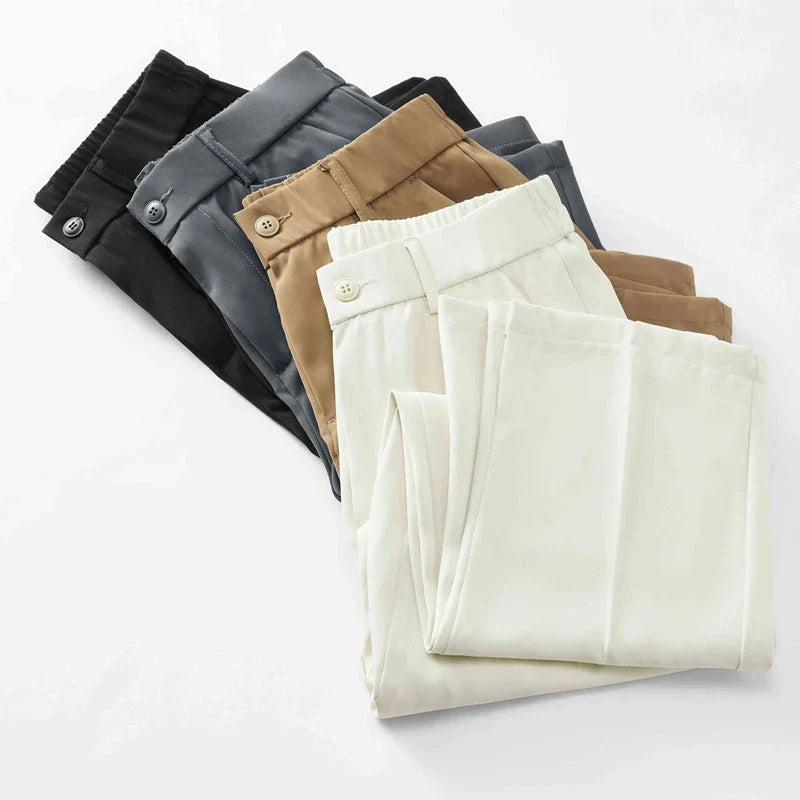 Chill Mode Wide-Leg Pants Mid-Rise Polyester Blend 4