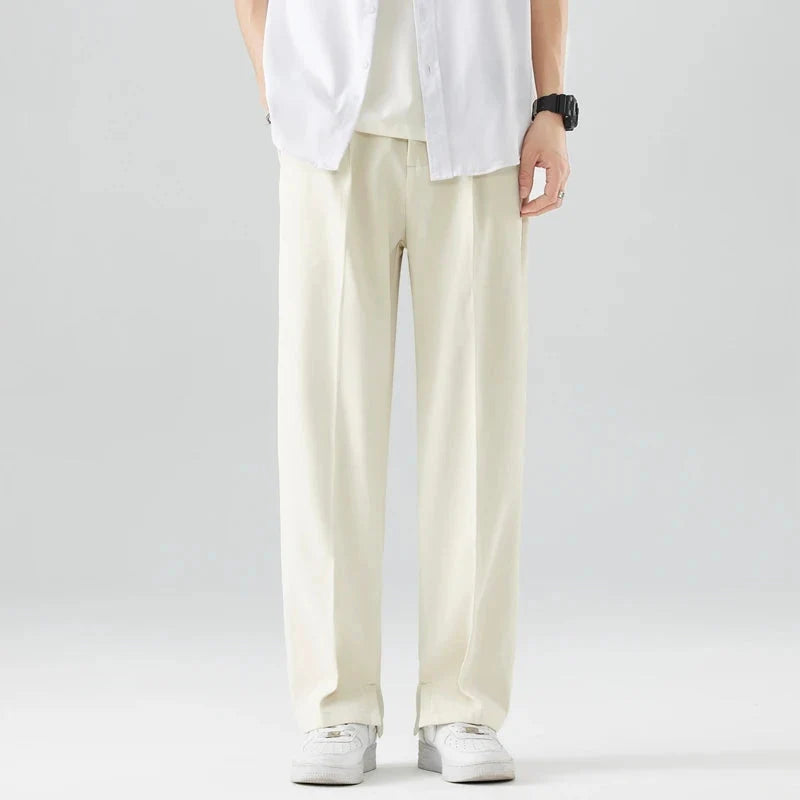 Chill Mode Wide-Leg Pants Mid-Rise Polyester Blend 6