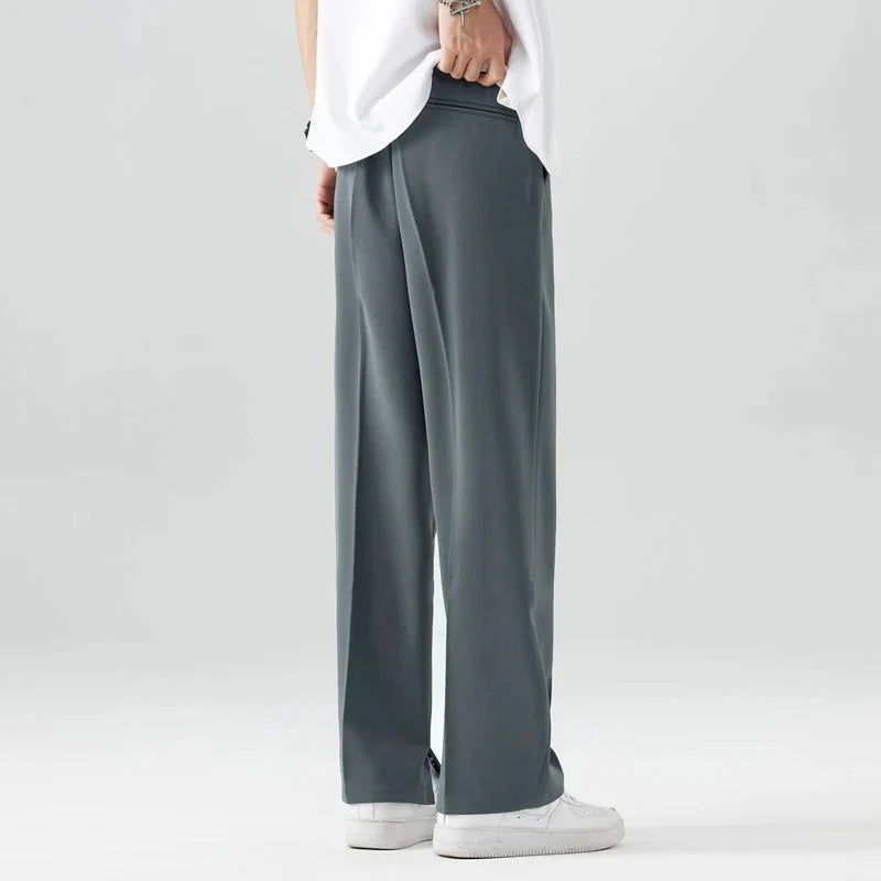 Chill Mode Wide-Leg Pants Mid-Rise Polyester Blend 7