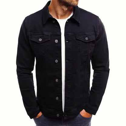 Classic Denim Jacket Slim Fit Cotton Blend 4