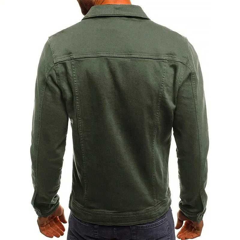 Classic Denim Jacket Slim Fit Cotton Blend 5
