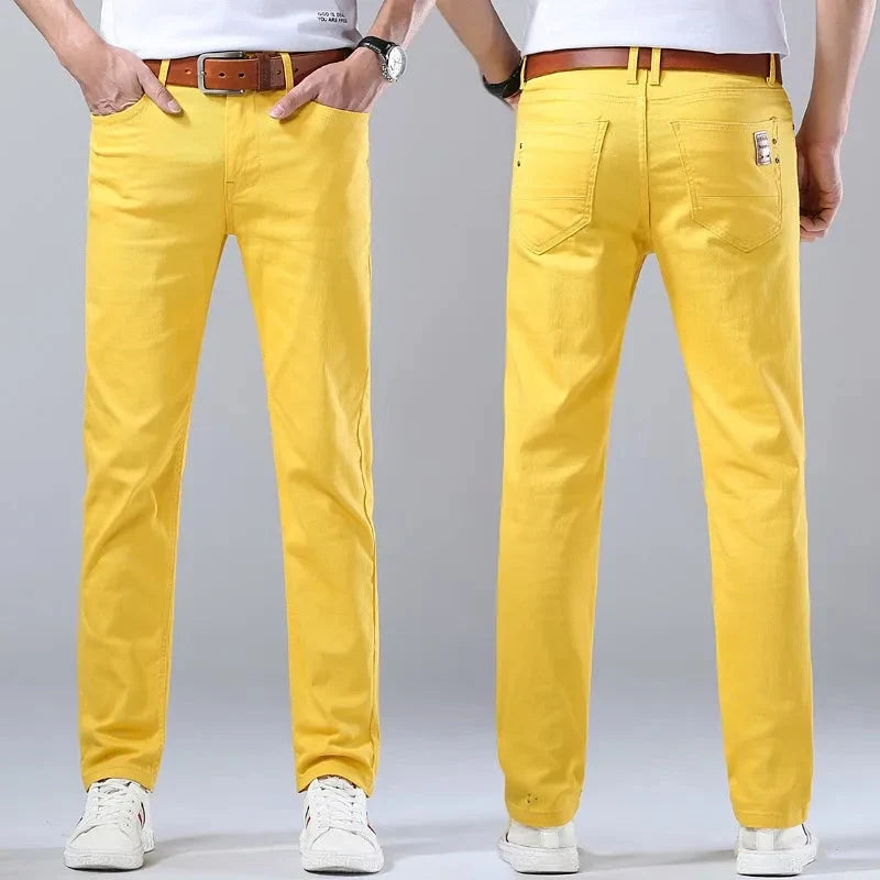Classic Stretch Jeans Slim Straight Leg Denim 4