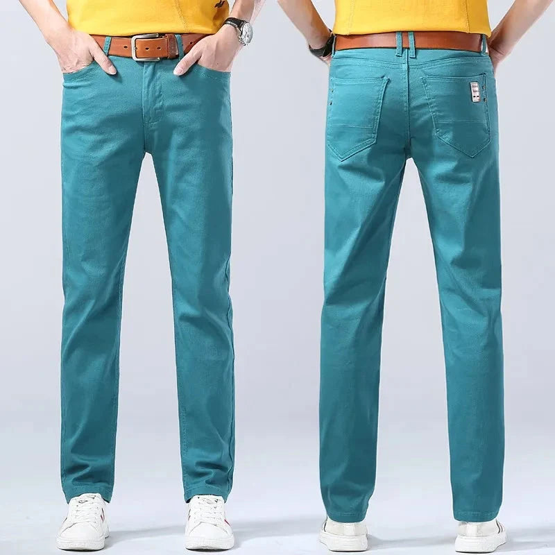 Classic Stretch Jeans Slim Straight Leg Denim 5