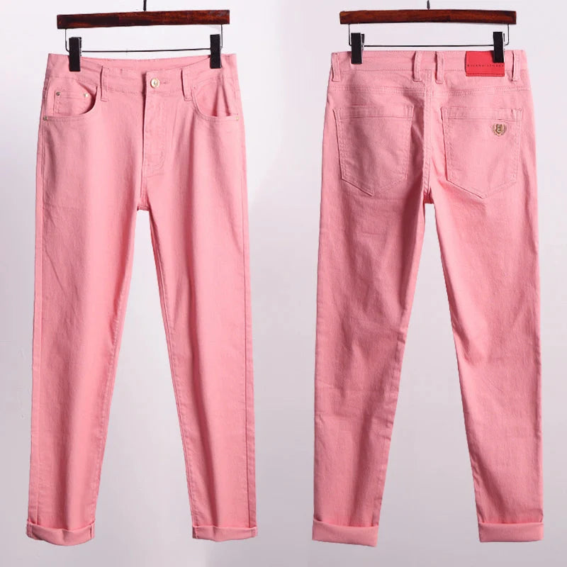 Classic Stretch Jeans Slim Straight Leg Denim 8