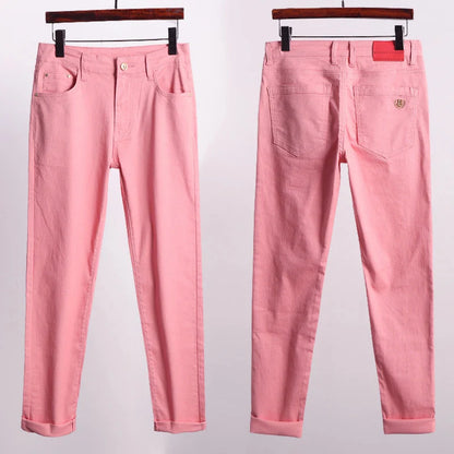 Classic Stretch Jeans Slim Straight Leg Denim 8