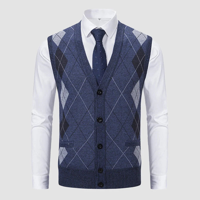 Diamond Knit Vest | Men's Sweater Vest for Tailored Style 5