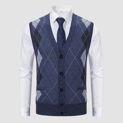 Diamond Knit Vest | Men's Sweater Vest for Tailored Style 5