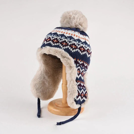 Fair Isle Trapper Hat | Women's Winter Hat with Ear Flaps 0