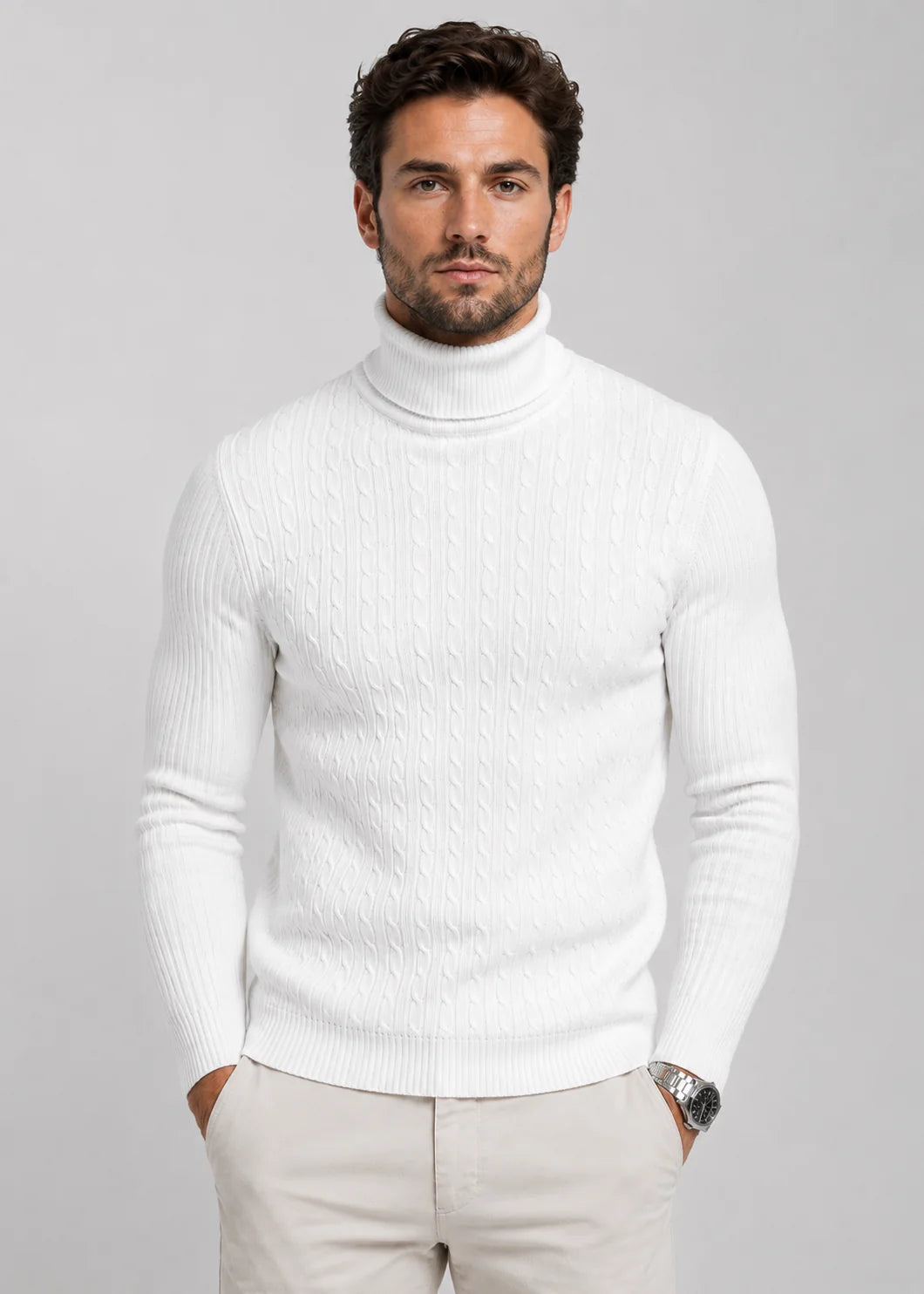Heidi | Men's Slim Fit Turtleneck Sweater Warm Knit 1