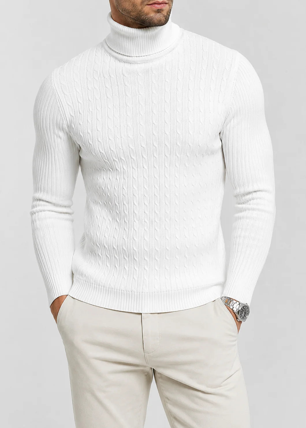 Heidi | Men's Slim Fit Turtleneck Sweater Warm Knit 10