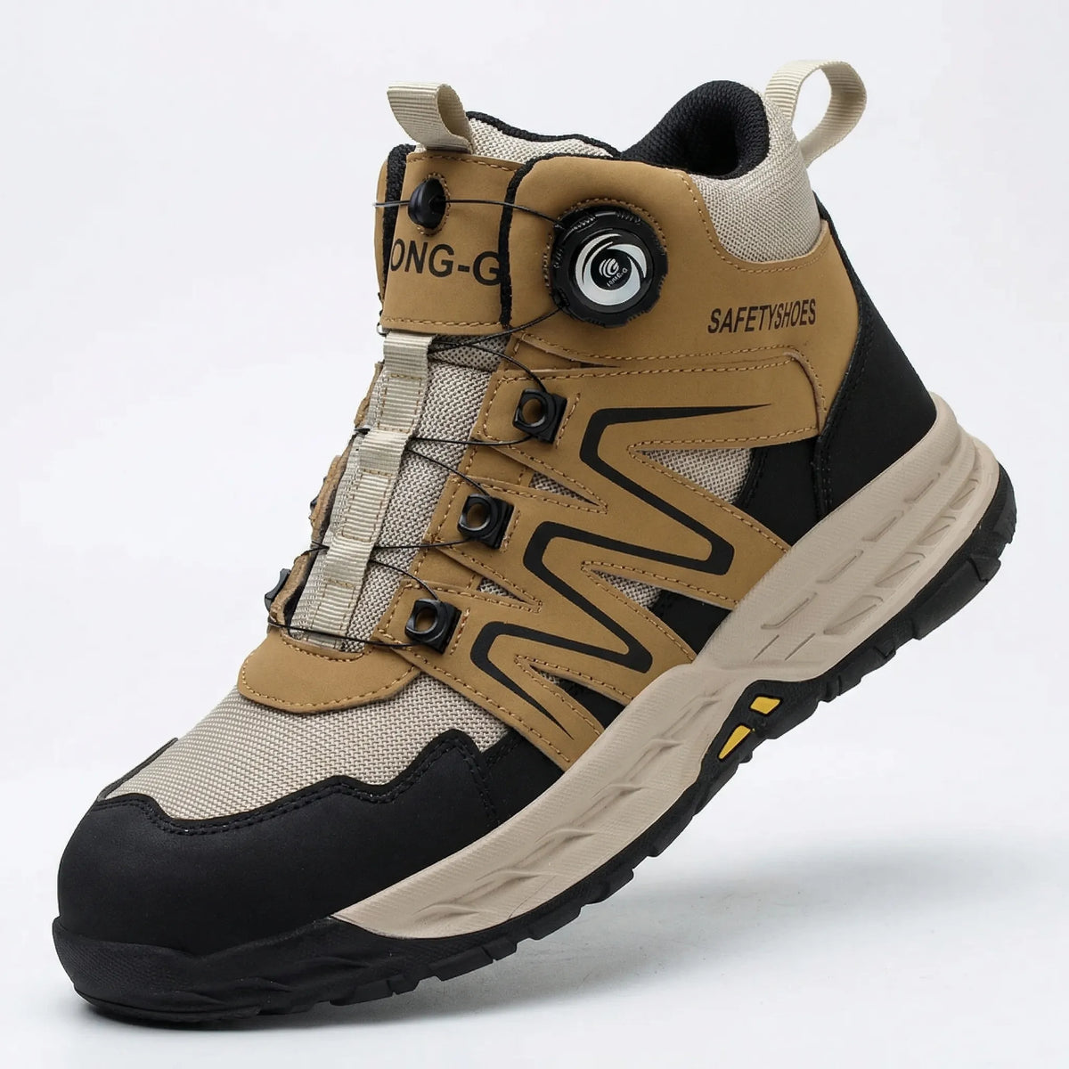 High-Top Work Boot Reinforced Toe Puncture-Resistant Sole 1
