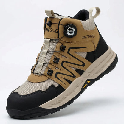 High-Top Work Boot Reinforced Toe Puncture-Resistant Sole 1