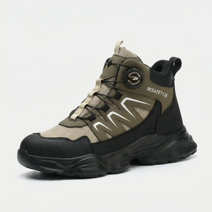 High-Top Work Boot Reinforced Toe Puncture-Resistant Sole 5