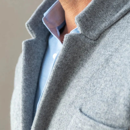 Knitted Jacket Classic Design Two-Button Closure 3