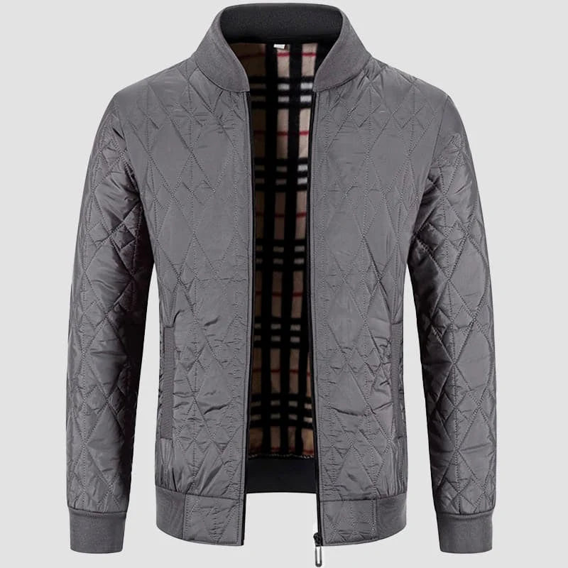 Lightweight Quilted Jacket Men Poly-Cotton Blend 2