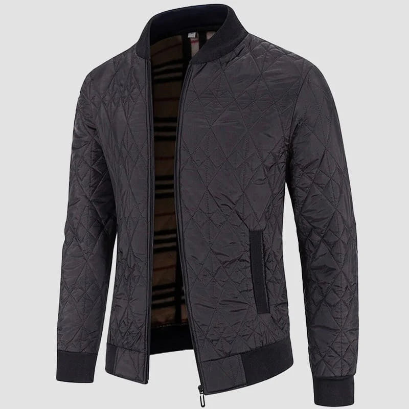 Lightweight Quilted Jacket Men Poly-Cotton Blend 3