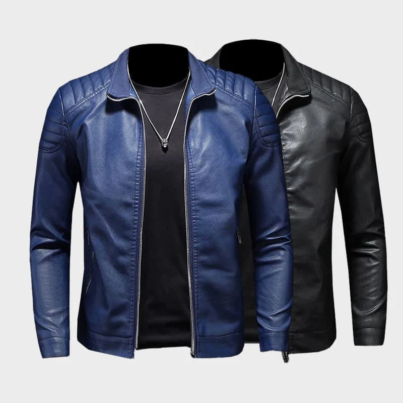 Maverick | Men's Slim Fit Faux Leather Biker Jacket 2