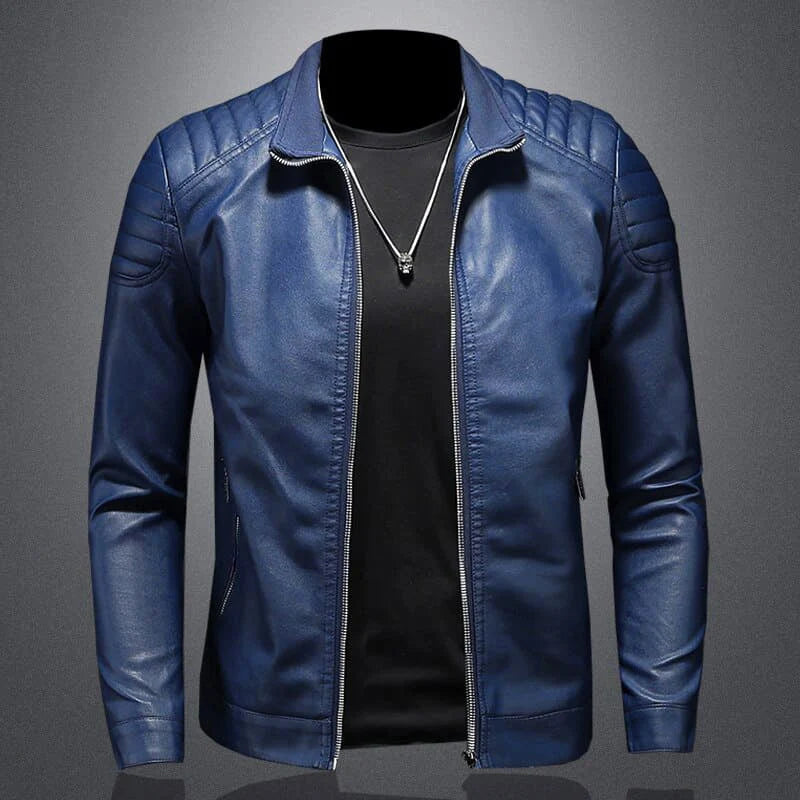 Maverick | Men's Slim Fit Faux Leather Biker Jacket 3