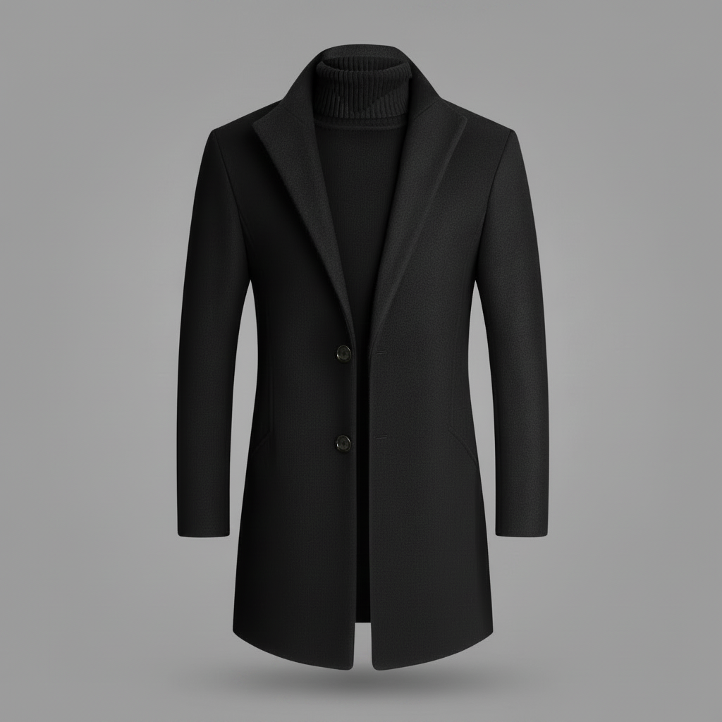 Men's Notched Lapel Overcoat | Stylish Men's Coat