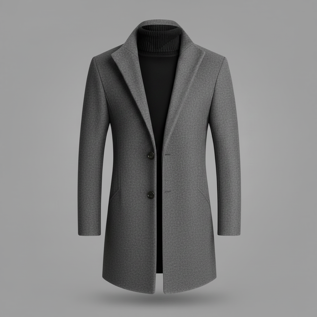 Men's Notched Lapel Overcoat | Stylish Men's Coat