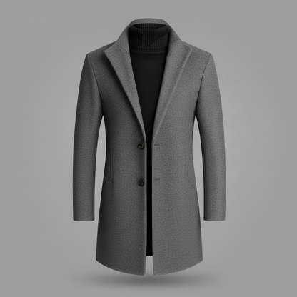 Men's Notched Lapel Overcoat | Stylish Men's Coat