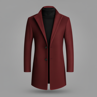 Men's Notched Lapel Overcoat | Stylish Men's Coat