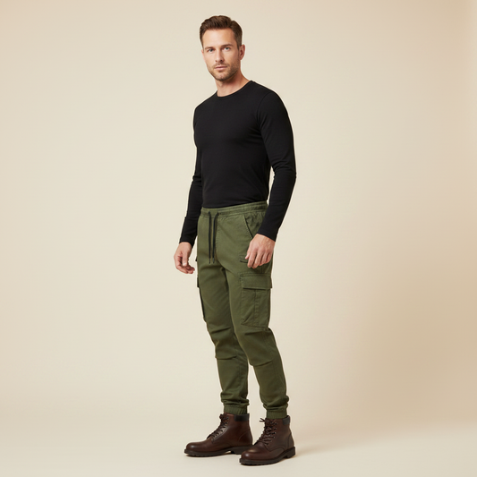 Men's Tactical Cargo Pants | Black Utility Trousers
