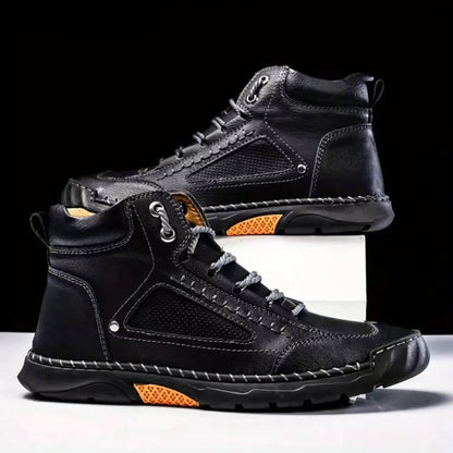 Men's Ankle High Leather Hiking Boots | Outdoor Footwear 0