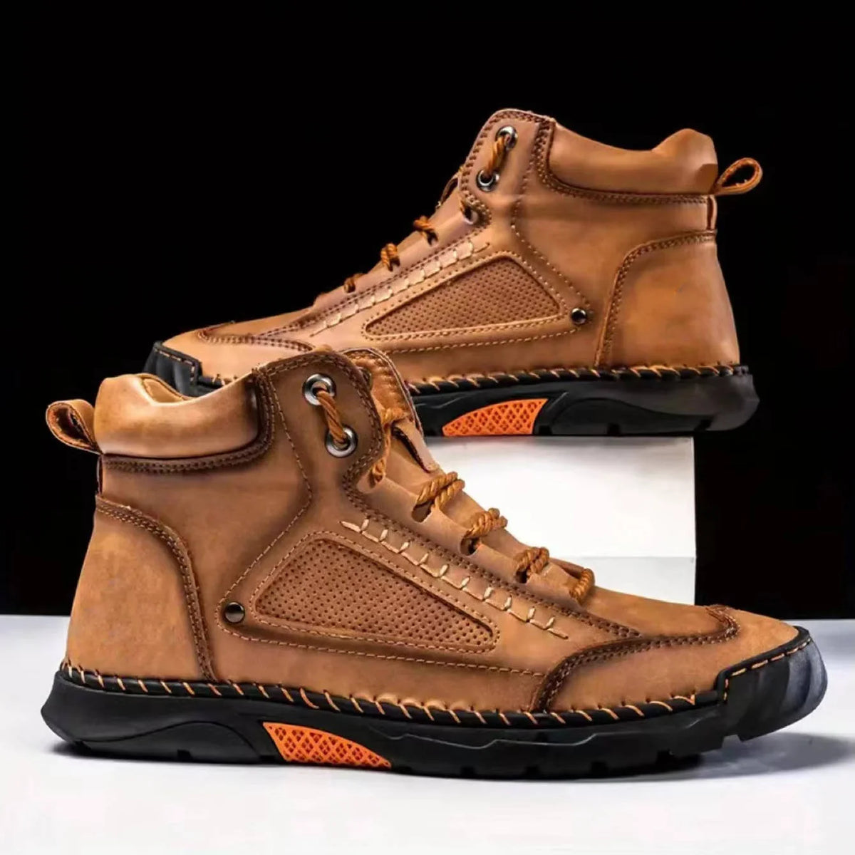 Men's Ankle High Leather Hiking Boots | Outdoor Footwear 1