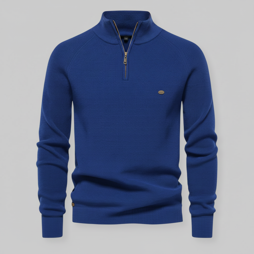 Men's Black Half-Zip Jumper | Slim Fit Knitwear 8