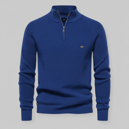 Men's Black Half-Zip Jumper | Slim Fit Knitwear 8