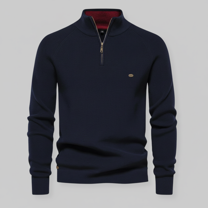Men's Black Half-Zip Jumper | Slim Fit Knitwear 5