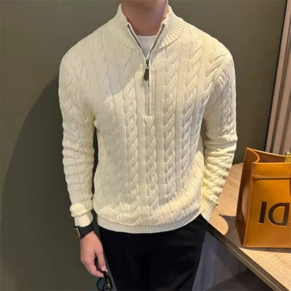 Men's Cable-Knit Zip Cardigan | Men's Cardigan Sweater 1