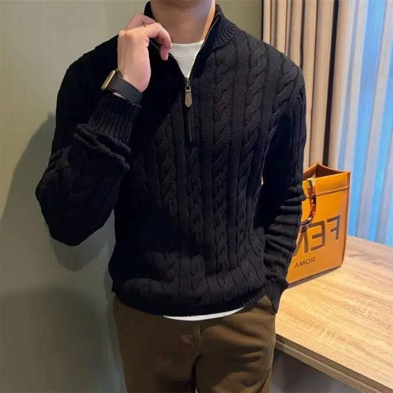 Men's Cable-Knit Zip Cardigan | Men's Cardigan Sweater 3