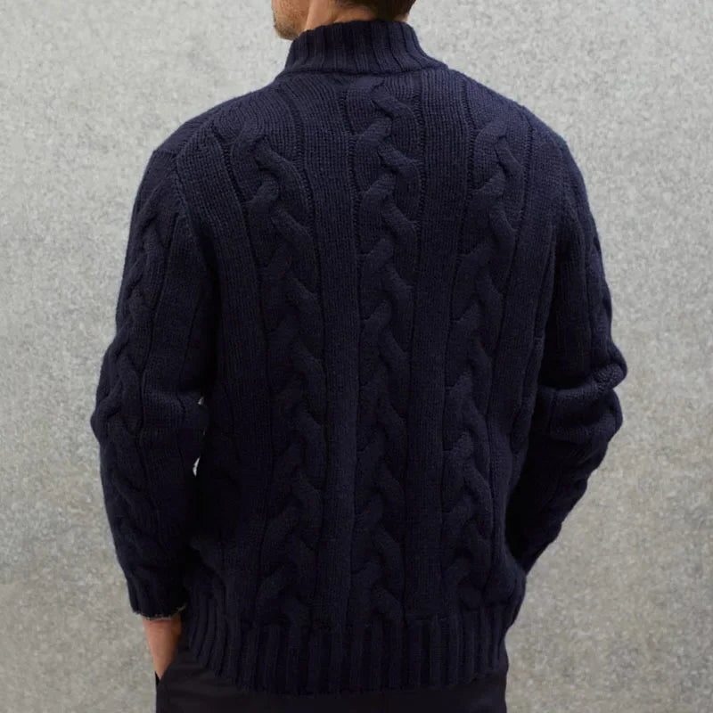 Men's Cable-Knit Zip Cardigan | Men's Cardigan Sweater 5