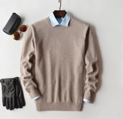 Men's Cashmere Sweater | Crew Neck Pullover Knit 1