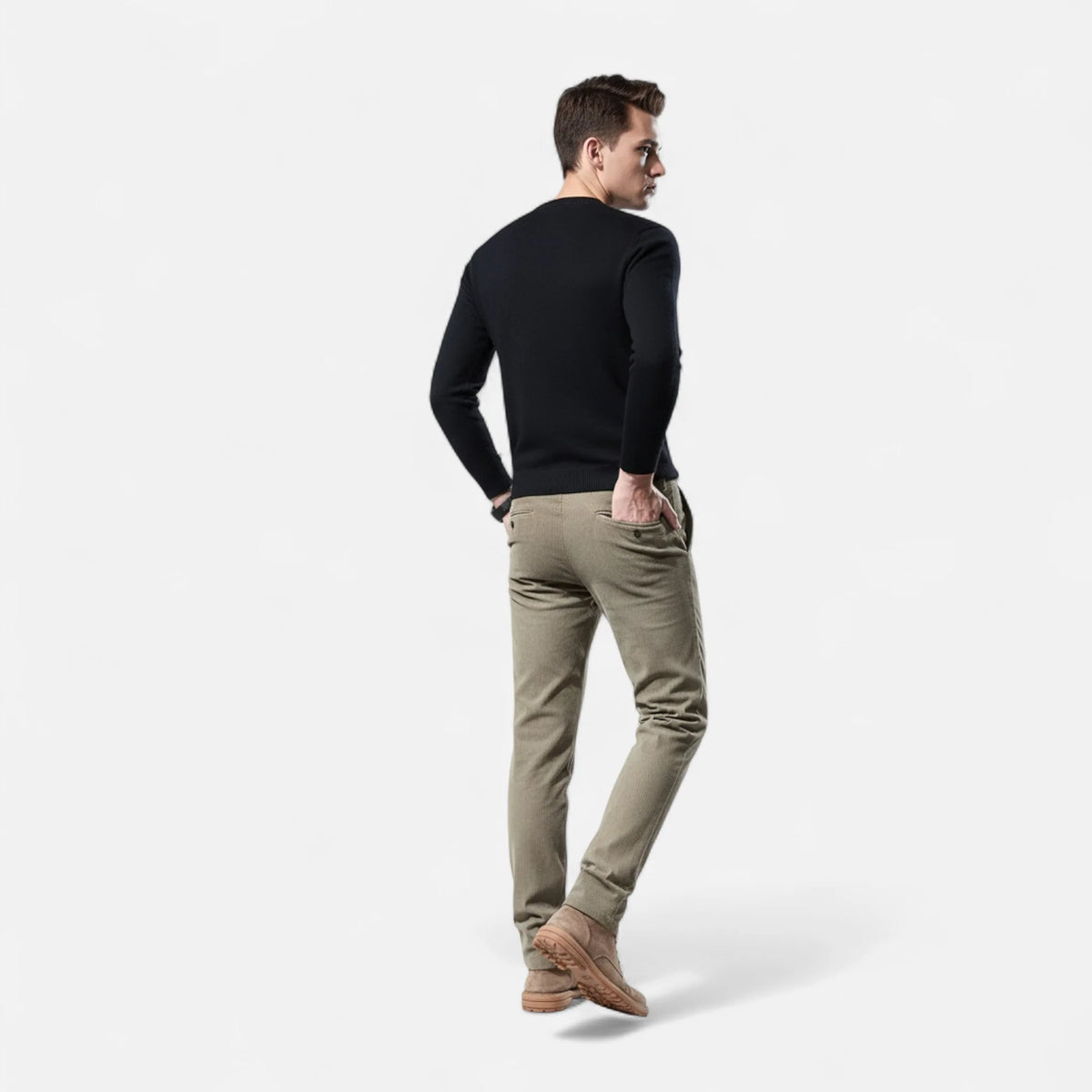 Men's Chenille Trousers | Warm Straight-Leg Autumn Winter 2
