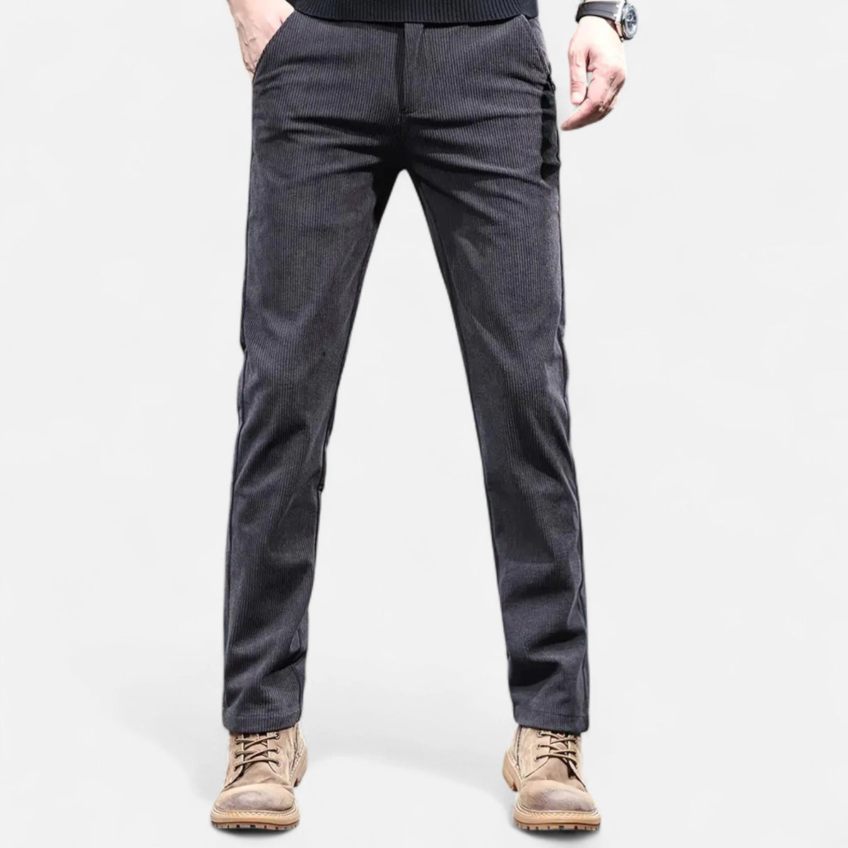 Men's Chenille Trousers | Warm Straight-Leg Autumn Winter 7